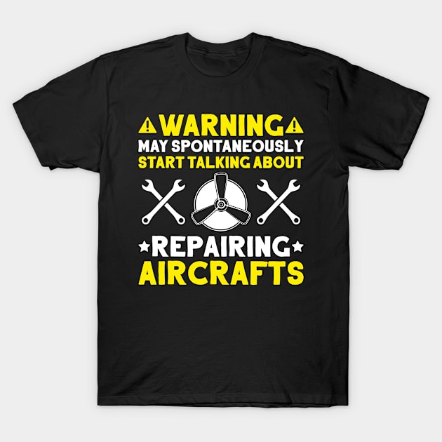 Aircraft Mechanic Aviation Maintenance Technician T-Shirt by Krautshirts